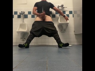JockDad87 Jerks In The Public Bathroom