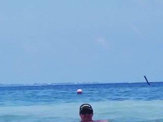 Julia Ann topless at the beach