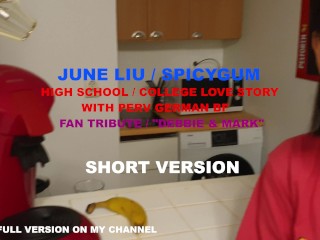 June Liu 刘玥 / SpicyGum - Chinese Teen fucking hard with her German BF (Short V - JL_028)
