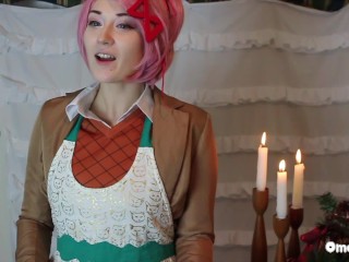 Just Natsuki for Christmas DDLC OmankoVivi Cosplay Music Video Parody