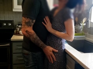 Kitchen Sex! Hubby Cums On Wife's Ass. Real Amateur Couple Homemade.