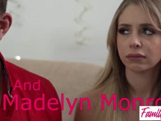 Lacy Lennon &amp;  Madelyn Monroe Race to Get All The Cum This New Years Eve