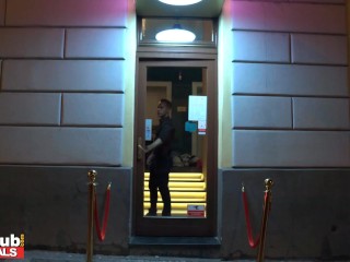 LADIES CLUB Asian Teen Swallows Stripper’s Cum in Public Bathroom