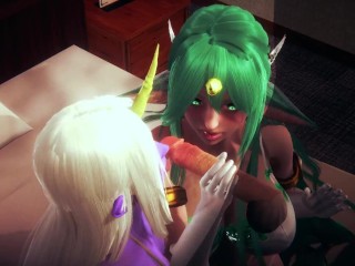 [LEAGUE OF LEGENDS] Star guardian Soraka x Soraka 3D HENTAI