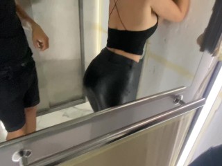 Let Stranger Fuck me in Public Elevator
