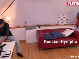 LETSDOEIT - Busty Russian Nympho Rides Photographer's Cock
