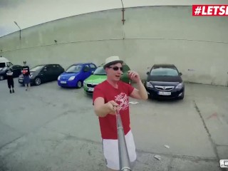 LETSDOEIT - Hot German Teen Picked UP and Fucked On The Side of The Road