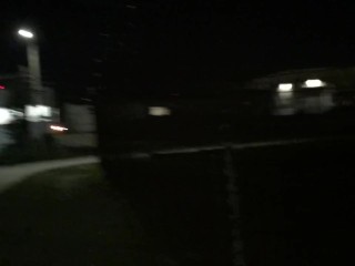 Lettin it all Hang out w/ Piss and Cum Outside (TS PublicPrincess)