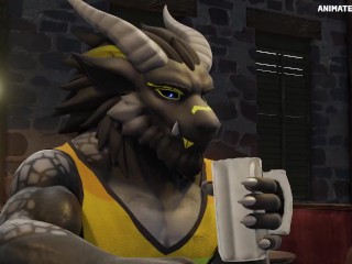 Macro Giantess and Giant Dragon Growth Animation