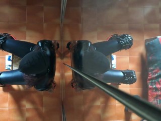Milf chairtied and I fuck her face for 10 minutes until I cum in her mouth