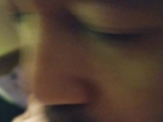 Milk: close-up of a mouthful of breastmilk, nursing, then fucking