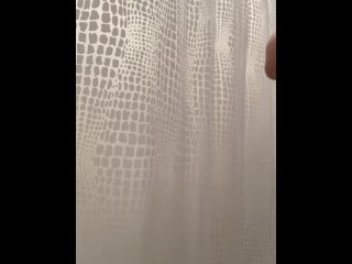 Milky mama rubs engorged tits in shower trying to get relief with leaky tits 