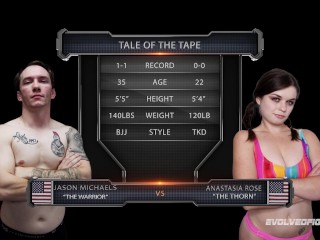 Mixed nude wrestling with Anastasia Rose finger fucked by Jason good