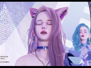 [MMD] Aespa - Black Mamba KDA Ahri Akali Seraphine Kaisa Sexy Kpop Dance Evelynn League Of Legends