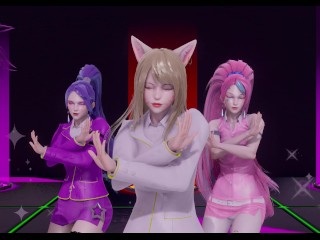 [MMD] CHUNG HA - Snapping Hot Striptease Ahri Akali Kaisa Evelynn Seraphine KDA 4K 60FPS
