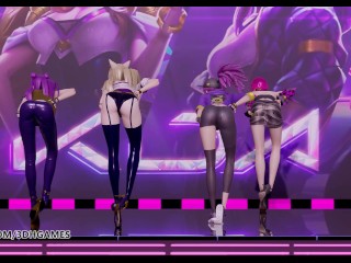 [MMD] LAYSHA - Chocolate Cream Hot Striptease Ahri Akali Kaisa Evelynn KDA League of Legends