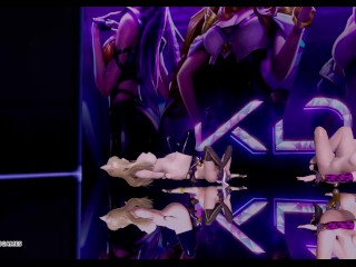 [MMD] Stellar - Marionette Naked Kpop Dance Ahri Akali Kaisa Evelynn Seraphine KDA Popstar 4K 60FPS