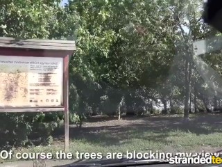 Mofos - Hitchhiking student gives blowjob