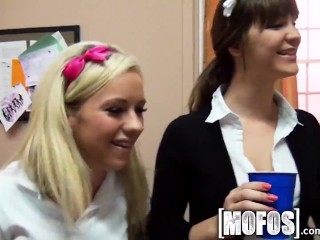 Mofos - Hot group sex with shy dorm girls