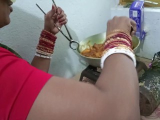Morning Fucking My Maid Stepdaughter In kitchen When She Preparing Chicken For Me And Family