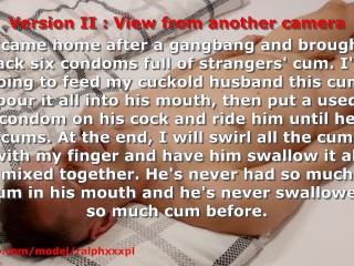 My Cuckold Slave Swallowed a Mouth Full of Cum