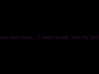 My strong pissing in my jeans on public place