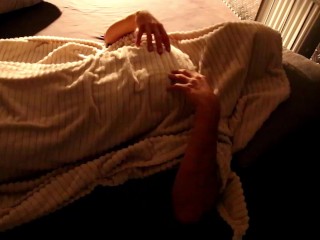 Naked under my favourite velvet blanket - leads to a moaning, full body shaking orgasm