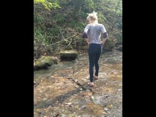 Nature walk tits and ass out