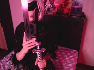 Nier Automata 2B cosplay - hot 18 yo cosplayer anal &amp; Ahegao