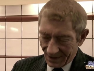 Old teen hairy pussy fucked by old man she rubs dick swallows jizz