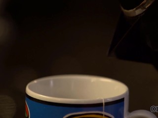 OLD4K. Thin girl does it with the old man who meets her with coffee