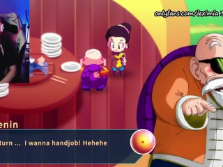 (part3) Chichi jerks off Muten roshi in her old costume ! Kam paradise 2