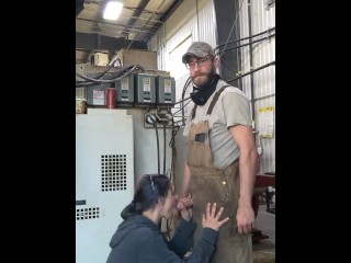 Petite MILF MANIA! Sex at work, too busy to fuck at home? Real amateur couple has quickie creampie