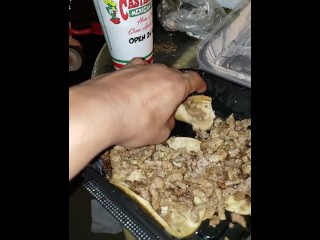 Pissing and eating Tacos literally  phat ass