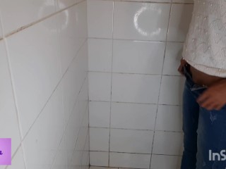 Pissing standing up like a guy