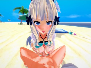 [POV] SEX ON THE BEACH WITH SAREN SASAKI - 4K PRINCESS CONNECT PORN