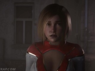 Powergirl X Catwoman Lesbian Bondage and BDSM