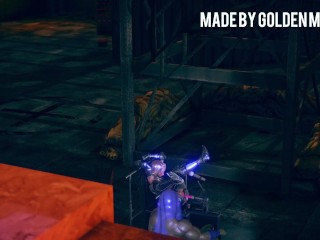 pretty knight fucked by the perfect dildo machine