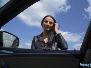 Public Agent Shes a sexy hitchhiker with great tits and ass with appetite for cock