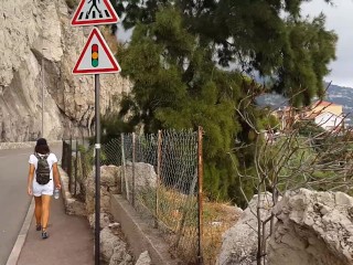 Public PEE in my way to one of Mediteranian Beach