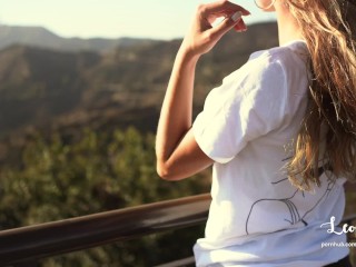 Public Sex Naked on Hollywood's Hills - Amateur Couple Outdoor LeoLulu
