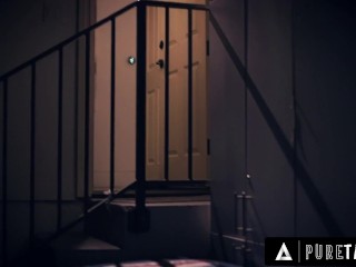 PURE TABOO Homeless Teen Stalks Family Man Who Showed His Kindness And Wants His Cock In Her Pussy