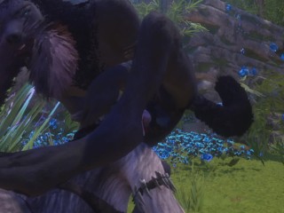 Rahn The Wolf Anal Knots &amp; Cums Inside Female Wolf / Wild Life Furries