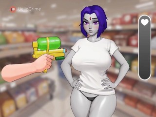 Raven's wet huge tits