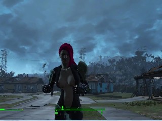 Red-haired Alice. Sex adventure of a beautiful girl in the Fallout 4 world | Porno game