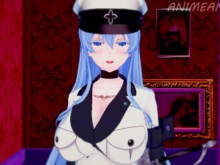 Romantic Sex with General Esdeath from Akame Ga Until Creampie - Anime Hentai 3d Uncensored