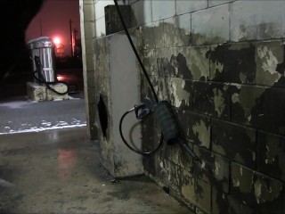 Sagger bro at carwash, muddy and wet, geared in saggin baggys,