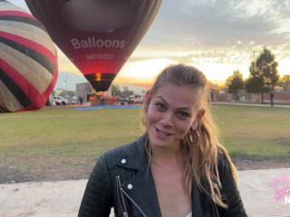 Sammmnextdoor Date Night #05 - Passionate sunrise sex (she swallows) over pyramids in an air balloon