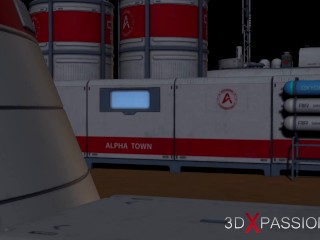 Sci-fi hardcore and a sexy cuffed hottie in the lab