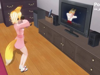 SEWAYAKI KITSUNE NO SENKO-SAN hentai teen enjoy sex with vr headset